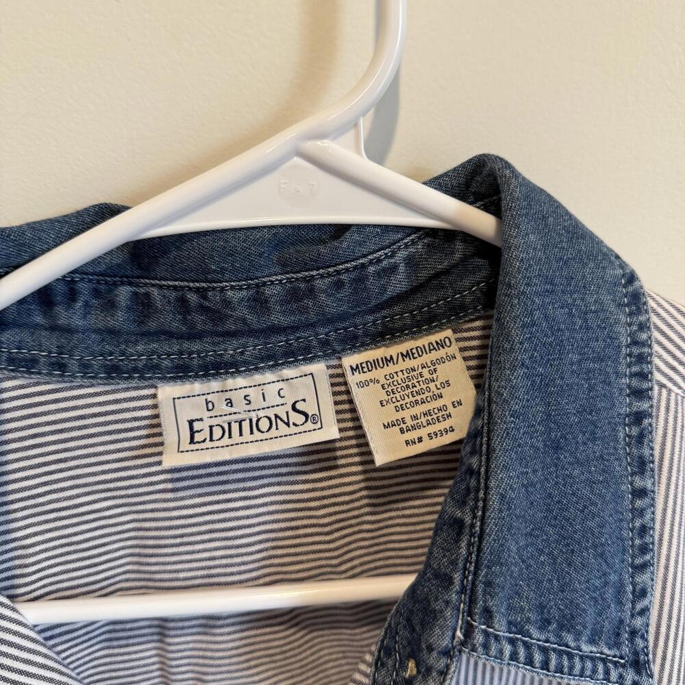 Vintage Basic Editions Medium Women's Button-Up S… - image 3